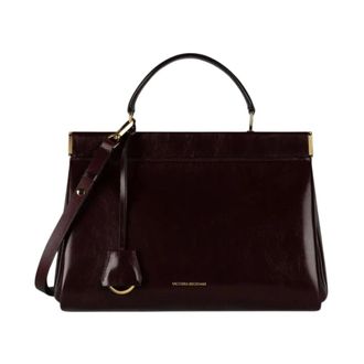 Victoria Beckham Tassen, Dames, Bruin, ONE Size, Leer, Sloane Frame Bag 28