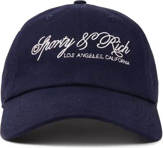 Sporty & Rich Cappello da baseball International Script - Blu