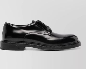 Emporio Armani leather panelled derby shoes