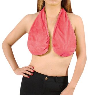 Generic Womens Towel Bra Comfortable Bra Solid Daily Backless Casual Gathering Adjustment Yoga Sleep Large Bra Red