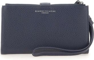 Gianni Chiarini Dollaro Portemonnee - Dames - Portefeuilles - Blauw - ONE Size - Leer - Accessoires