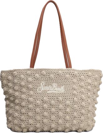 MC2 Saint Barth Textured Knitted Tote Bag with Contrasting Handles