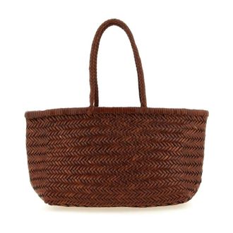 Dragon Diffusion Gevlochten Leren Shopper - Dames - Tassen - Bruin - Maat: ONE Size Leer