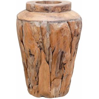 vidaXL Jarr&oacute;n Decorativo De Madera Maciza De Teca 40x60 Cm Vidaxl