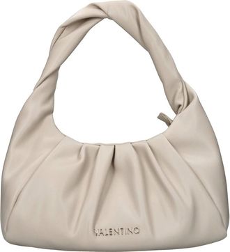 Mario Valentino Tassen, Dames, Beige, ONE Size, Leer, Lake Re Hobo Bag