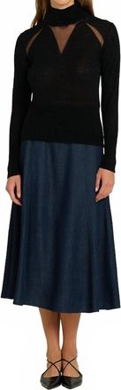 Sita Murt/ Intarsia High Neck Sweater In Black