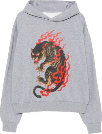 Melt Hoodie met print - Grijs