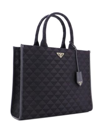 Prada Symbole Shopper Jacquard Large tote bag - Black