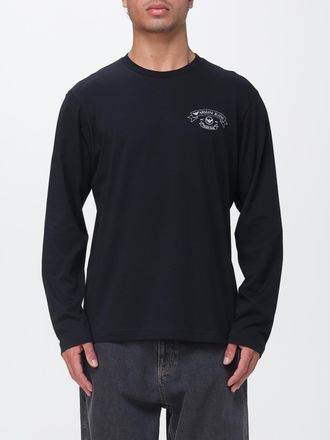 Emporio Armani T-shirt a maniche lunghe in cotone con logo a contrasto