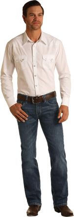 Rock & Roll Cowboy Vintage 46 Pistol Straight Jean In Dark Wash