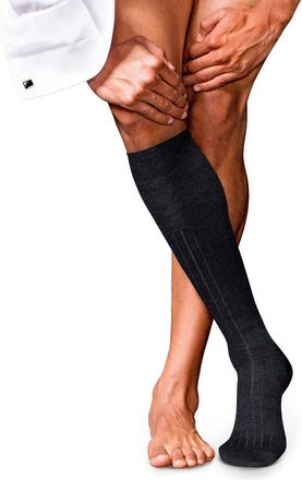 Falke No. 2 Cashmere Luxury Dress Socks in Anthracite Melange at Nordstrom, Size Medium