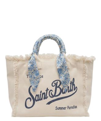 MC2 Saint Barth Natural Unica Canvas Tote Bag