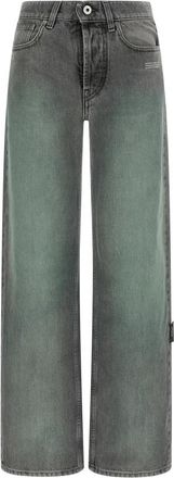 Off-white Spray Susy Jeans - Dames - Loose Fit Jeans - Grijs - W24 - Katoen - Jeans