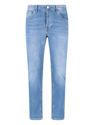 Pantaloni Torino Blue Straight-Leg Stretch Cotton Jeans