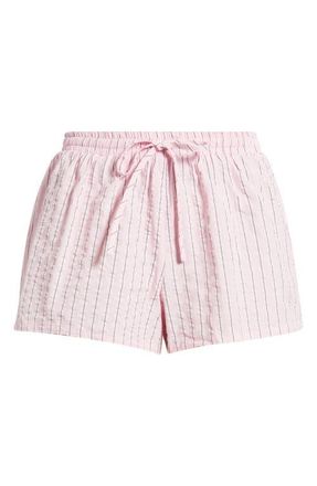 Princess Polly Abigayle Stripe Tie Waist Shorts in Pink Stripe at Nordstrom, Size 10