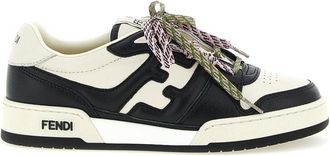 Fendi BlackWhite Lace Up Sneakers