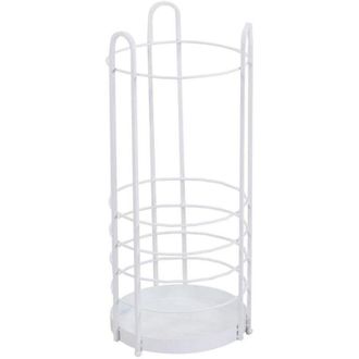 Vacchetti Parag&uuml;ero Redondo De Metal Blanco Cm&oslash;26xh60x26