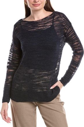 Lafayette 148 New York Dropped Shoulder Bateau Neck Sweater