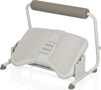 hjh OFFICE Reposapiés Plástico Gris Claro