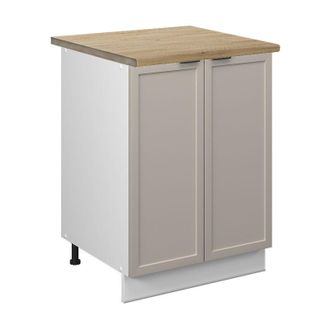 Vicco Mueble Bajo De Cocina Fame-line, Grisbeige, 60 Cm, Et Roble