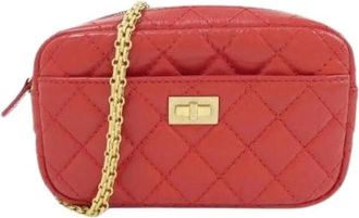 Chanel Pre-owned Calf Shoulder Bag - Dames - Vintage Schoudertas - Rood - ONE Size - Leer - Vintage