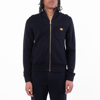 Versace Cashmere-Blend Zip-Up Sweater, Brand Size 52 ( US Size 42 )