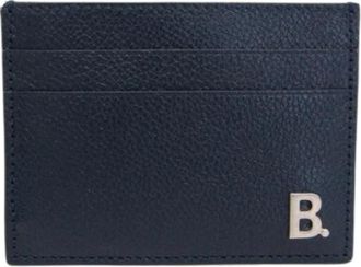 Balenciaga Pre-owned B logo 601347 Card case - unisex - Vintage Accessoires - Blauw - ONE Size - Leer - Vintage
