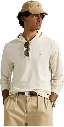 Polo Ralph Lauren Jersey Hooded T-Shirt Mens Clothing Parchment Cream : 2XL, Cotton