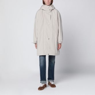 Max Mara Parka beige chiaro in misto cotone