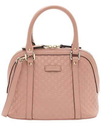 Gucci Pink Microguccissima Leather Dome Small Satchel (Authentic Pre-Loved)
