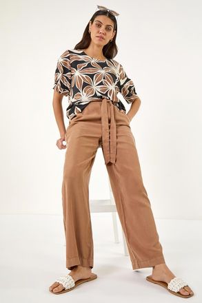 Roman Floral Print Top