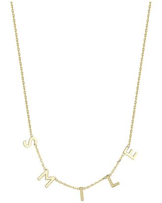 Italian Gold, Inc 14K Italian Gold Smile Charm Necklace