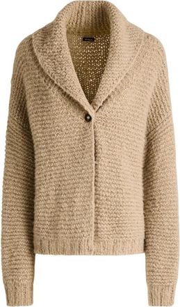 Kiton Kasjmier Zijde Shawl Kraag Vest - Dames - Cashmere truien - Beige - S - Kasjmier - Truien & Vesten