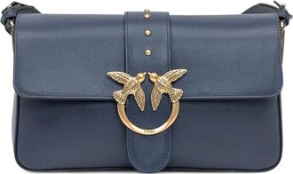 Pinko Borsa a spalla con fibbia Love Birds - Blu