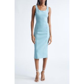 Michael Kors Stretch Wool Blend Crepe Sheath Dress in Seaglass at Nordstrom, Size 10