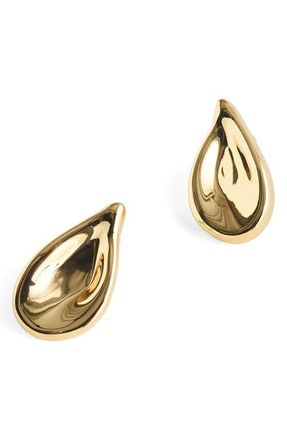 Madewell Droplet Stud Earrings in Antique Gold at Nordstrom