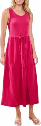 Tribal Sleeveless Midi Dress In Gardenia