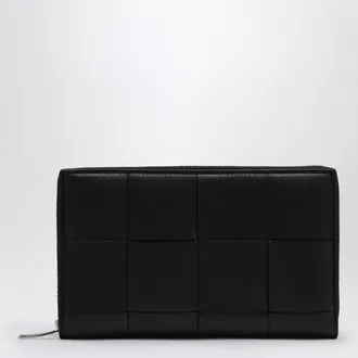 Bottega Veneta Cassette zip-around wallet black