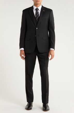 ZeGarie Black Mélange 3-Piece Suit at Nordstrom Rack, Size 42 Regular