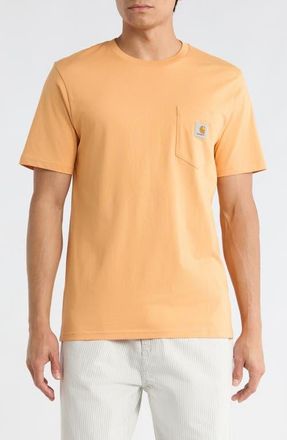 Carhartt Work in Progress Logo Pocket T-Shirt in Gentle Orange at Nordstrom, Size Xx-Large