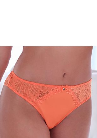 s.Oliver String S.OLIVER Sophie, Damen, Gr. 32/34, melone, Spitze, Obermaterial: 88% Polyamid, 12% Elasthan, Unterhosen String, mit feiner Spitze