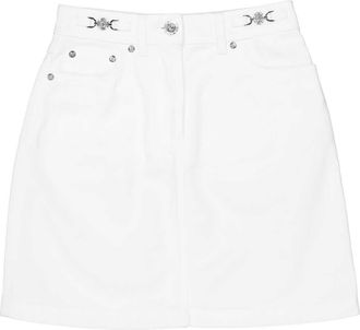 Versace Cotton Denim A-Line Skirt