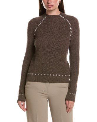 Bruno Magli Shaker Funnel Neck Wool & Cashmere-Blend Sweater