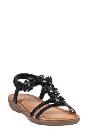 Good Choice Shoes Lily Floral Slingback Sandal in Black at Nordstrom Rack, Size 7.5