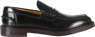 Corvari Gepolijste Leren Loafers - Heren - Loafers - Bruin - 39 1/2 EU - Leer - Schoenen