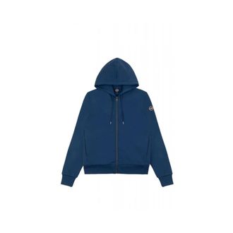 Colmar Hoodies & sweatvesten, Heren, Blauw, M, Katoen, Modieuze Zip-through Hooded Sweatshirt