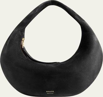 Khaite Olivia Mini Suede Hobo Bag
