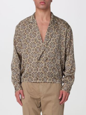 Emporio Armani Camicia doppiopetto in raso stampato