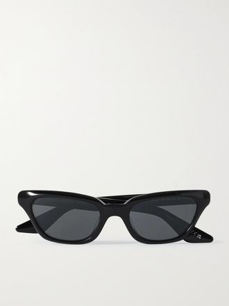 Oliver Peoples + Khaite Occhiali Da Sole In Metallo Dorato E Acetato Con Montatura Cat-eye 1983c - Nero