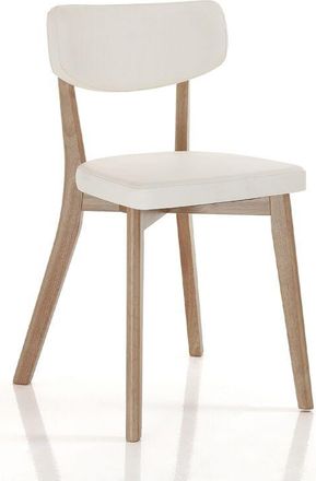 Oresteluchetta Juego De 2 Sillas De Comedor De Madera Acolchadas Tokyo Evolution - Blanco